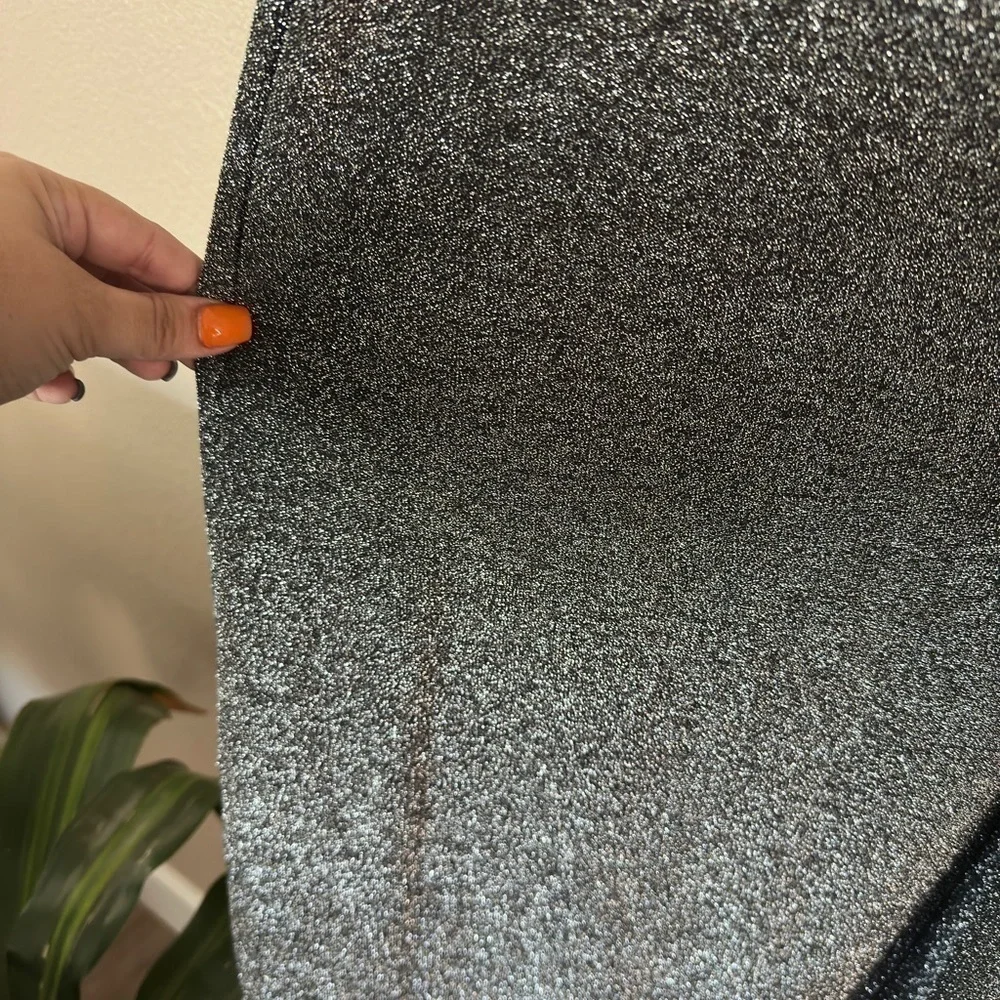 Michael Kors Off Shoulder Gray Sparkles Top Blouse